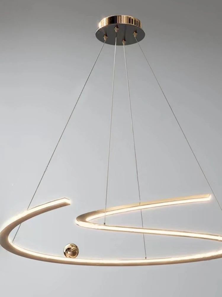 suspension minimaliste italienne à lumière circulaire élégante - vue 6 sur 9
