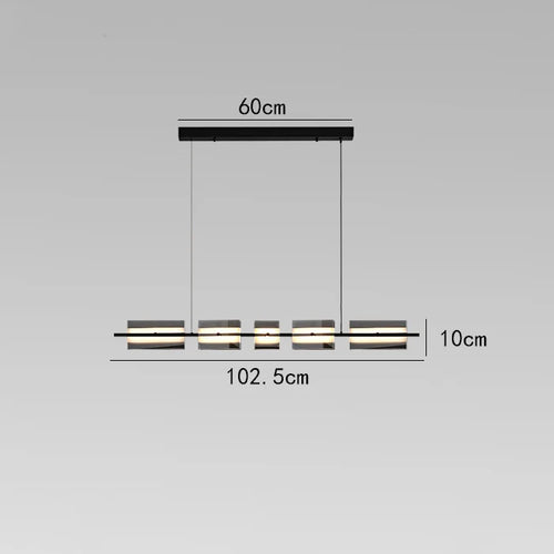 Minimalistischer italienischer Kronleuchter aus Kupfer und Glas modern - vue 9 sur 8