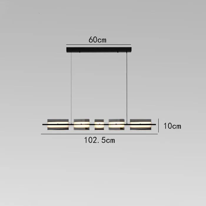 Minimalistischer italienischer Kronleuchter aus Kupfer und Glas modern