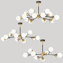 lustre en cristal nordique à led pour décoration intérieure moderne