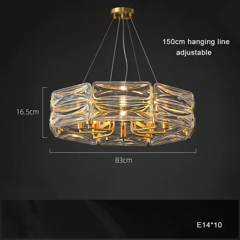 Nordischer Kronleuchter aus Kupfer LED modern und luxuriös oberflächenmontiert