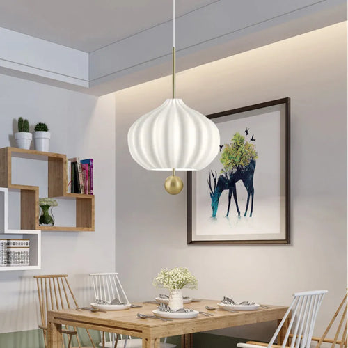 Moderne Pendelleuchte mit höhenverstellbarem Kabel aus Metall - vue 2 sur 8