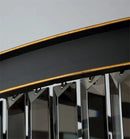 plafonnier moderne en cristal rond pour intérieur lumineux