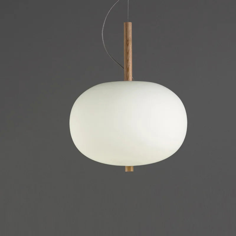 suspension scandinave grande boule de verre pour salon