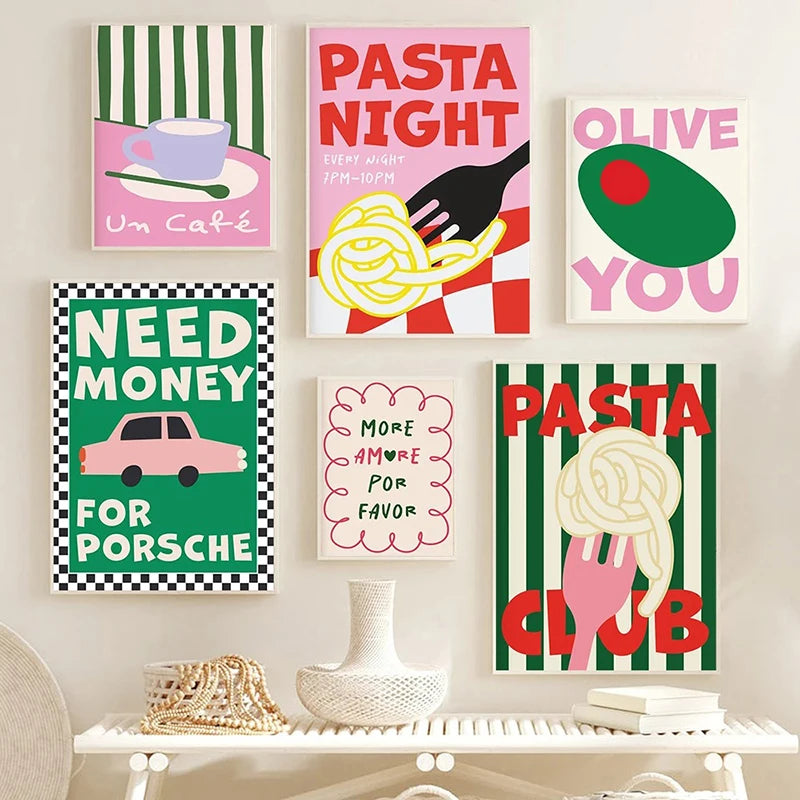 affiche d'art alimentaire pour décoration cuisine moderne