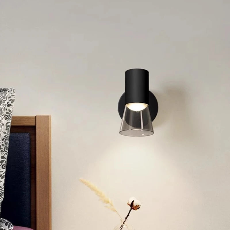 applique murale led modernes avec interrupteur et lampe de chevet - vue 4 sur 11