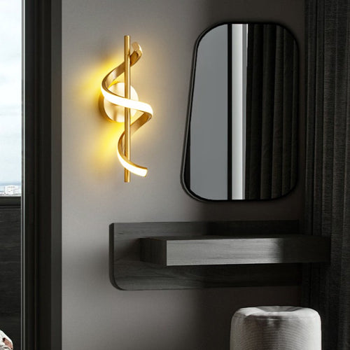 Applique murale design LED métallique ondulé Polino - vue 5 sur 9