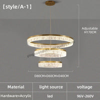 lustre moderne à anneau circulaire pour décoration intérieure