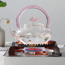 Théière papillon en verre borosilicate 500ml style élégant
