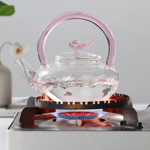 Theiere papillon verre borosilicate haute temperature design