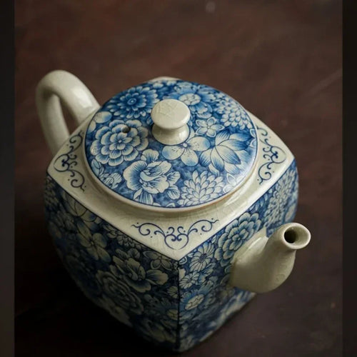 Bouilloire ceramique chinoise motifs traditionnels service the