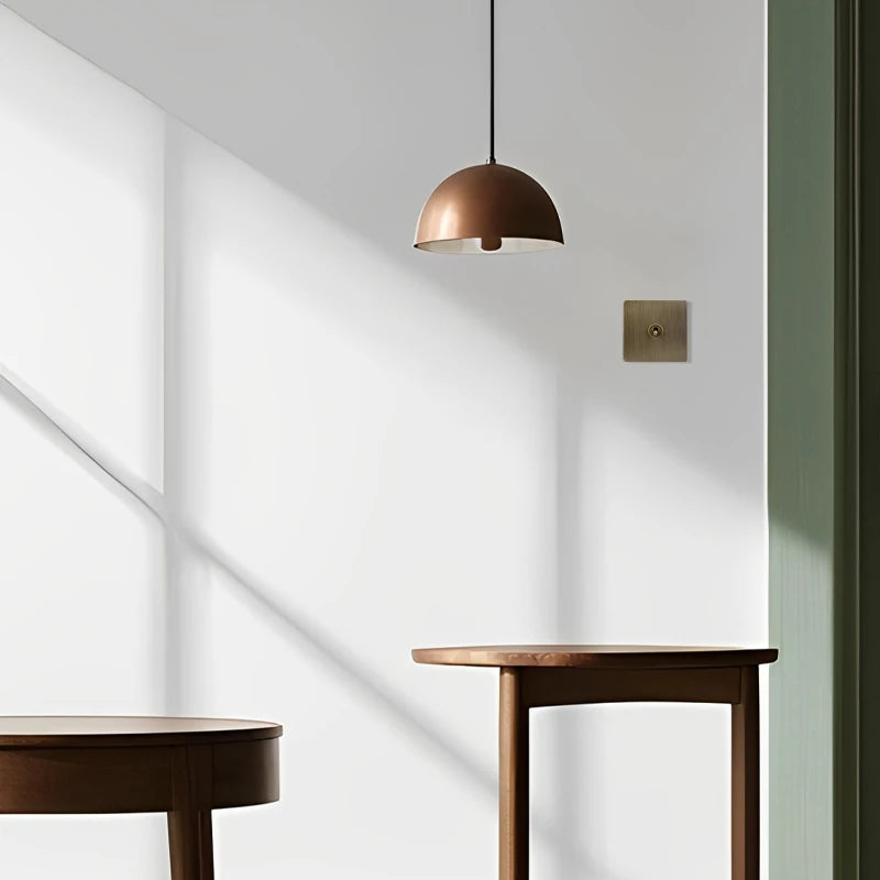 Interrupteur simple 1 voie intermédiaire switch en acier gris vieilli bords arrondis