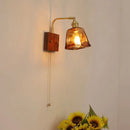 Japanische Vintage-Wandleuchte aus Holz Minimalistische LED-Lampe