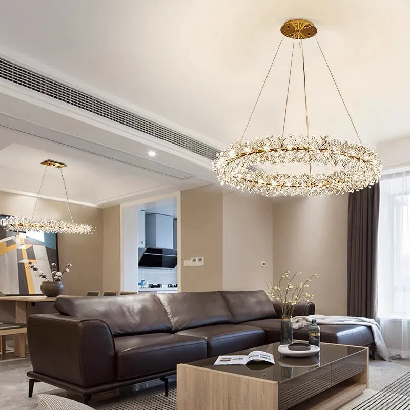 lustre en cristal moderne pour un éclairage intérieur élégant - vue 4 sur 14