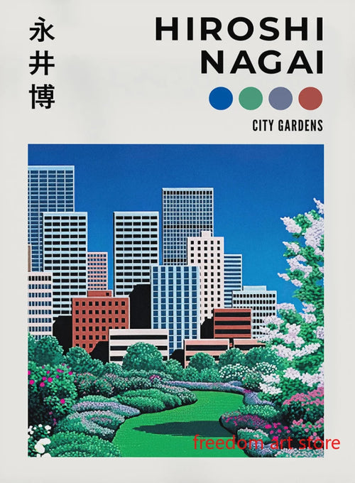 affiches vintage japonaises années 80 par hiroshi nagai décorations murales