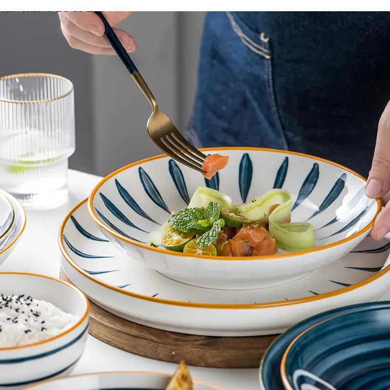 Assiette creuse japonaise porcelaine fine 18 cm