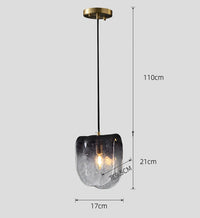 Suspension en verre dégradé moderne