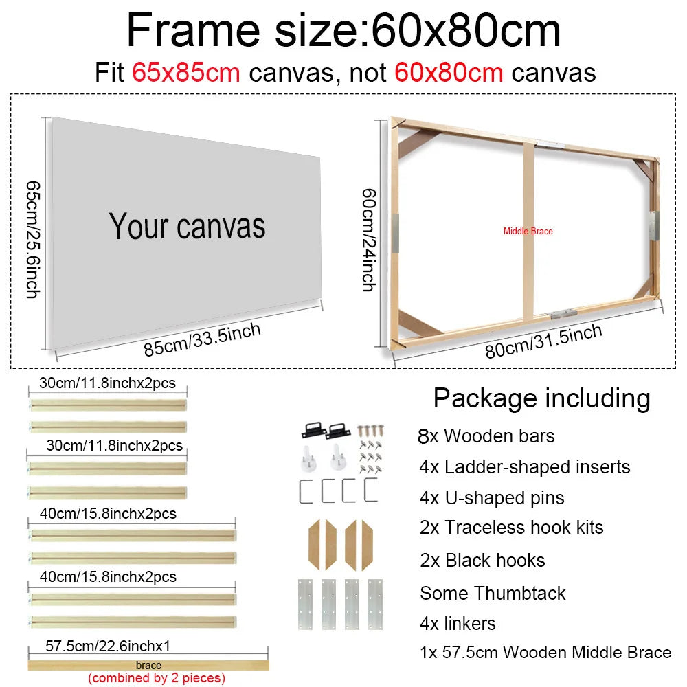 cadre mural en bois pour toiles et peintures décoratives - vue 19 sur 30