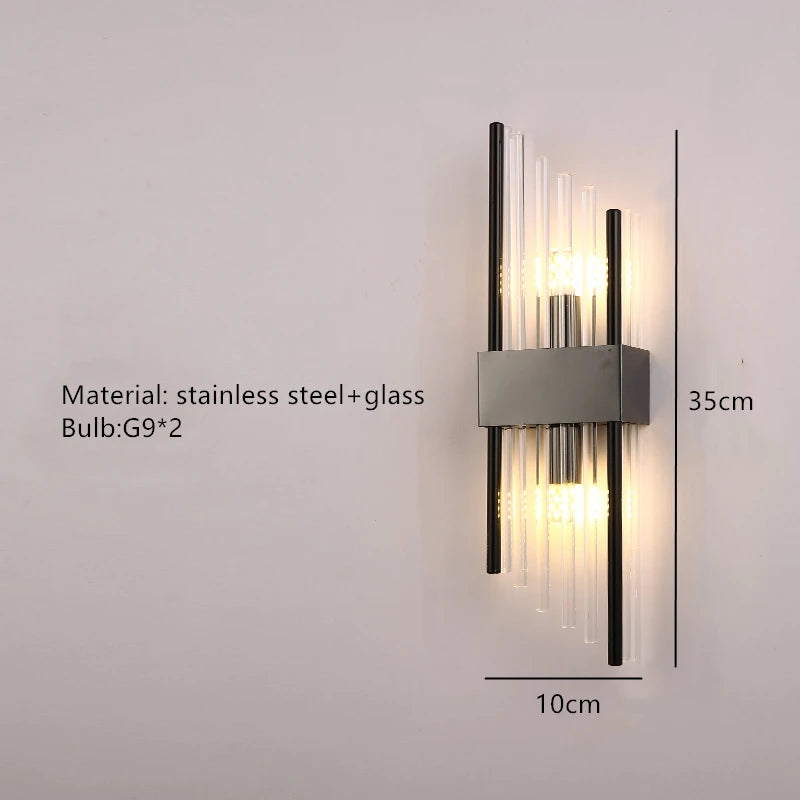 applique murale moderne en verre pour arrière-plan de télévision