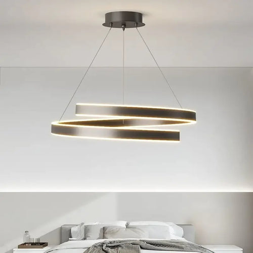 Moderner LED-Kronleuchter in Spiralform für die Inneneinrichtung - vue 4 sur 24