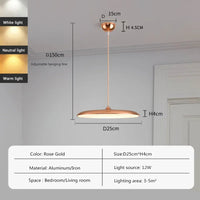 lampe led suspendue design nordique simple avec soucoupe volante