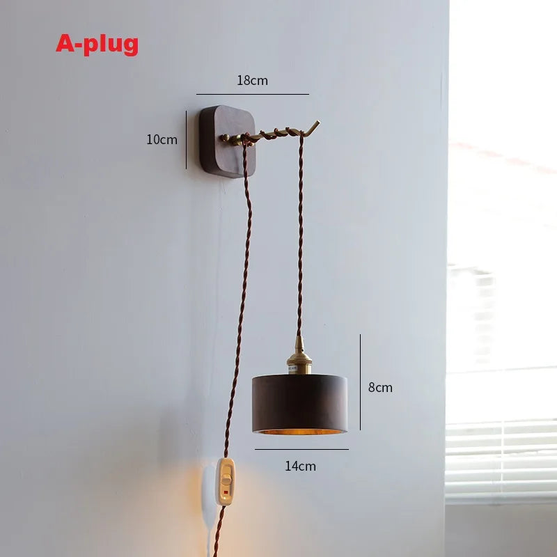 suspension LED en bois au design nordique moderne