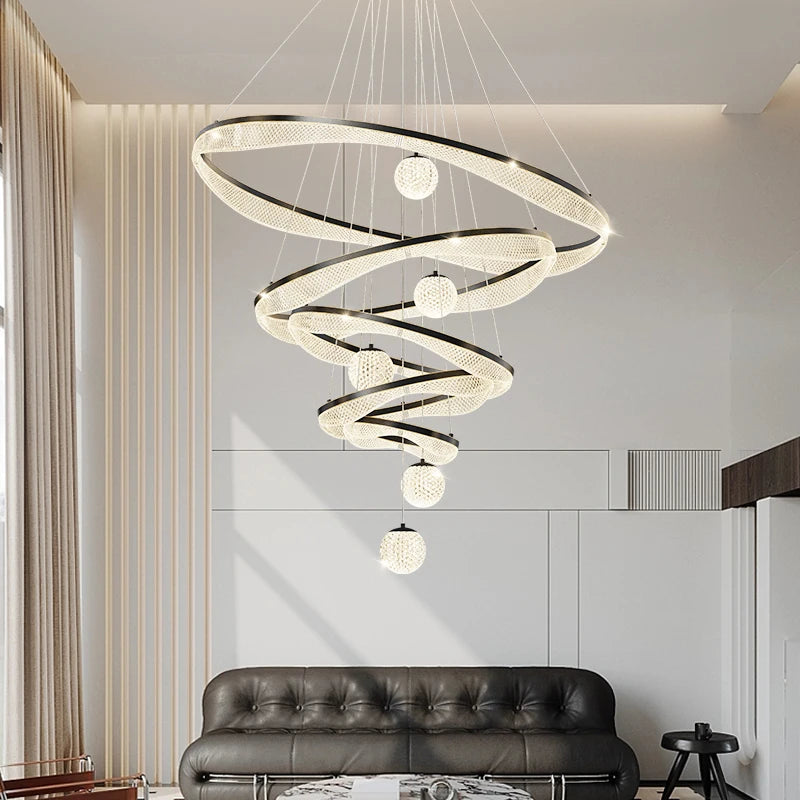 suspension moderne à led pour éclairage intérieur élégant - vue 5 sur 22