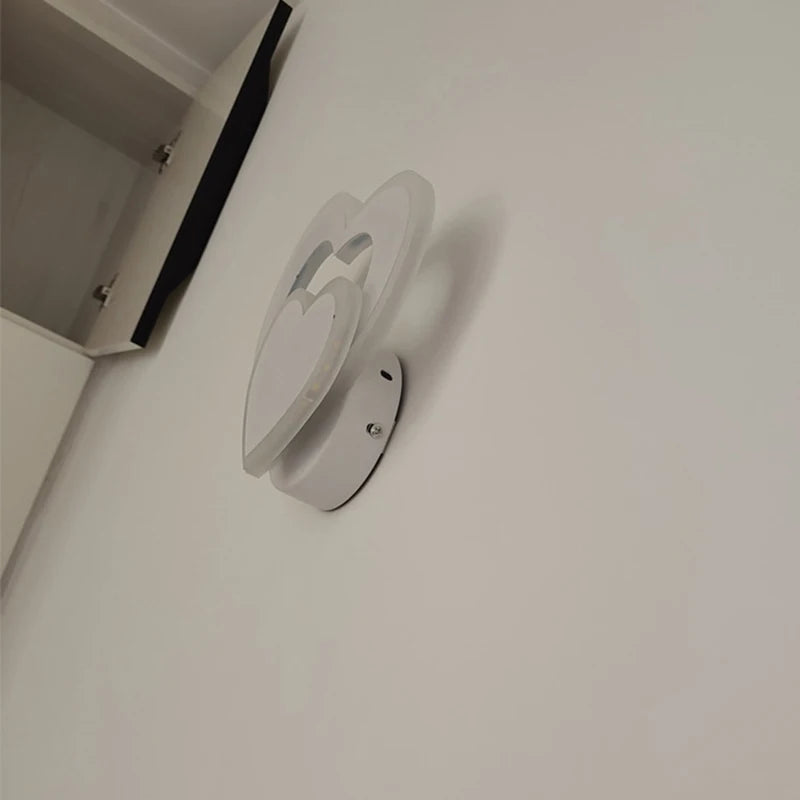 applique murale led design coeur nordique moderne - vue 7 sur 8