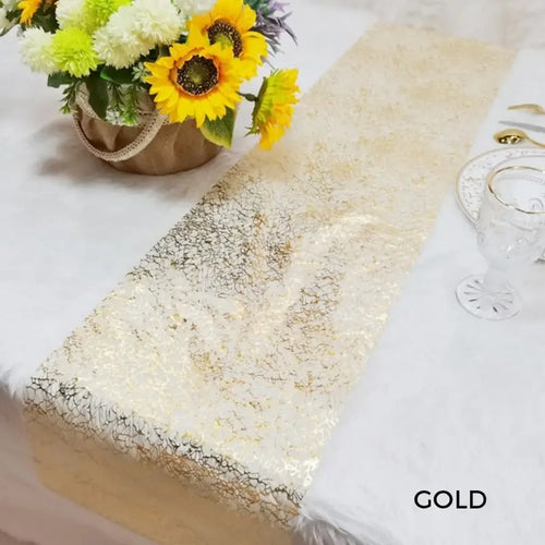 Chemin de table rose gold paillettes métallisées fête - vue 3 sur 7