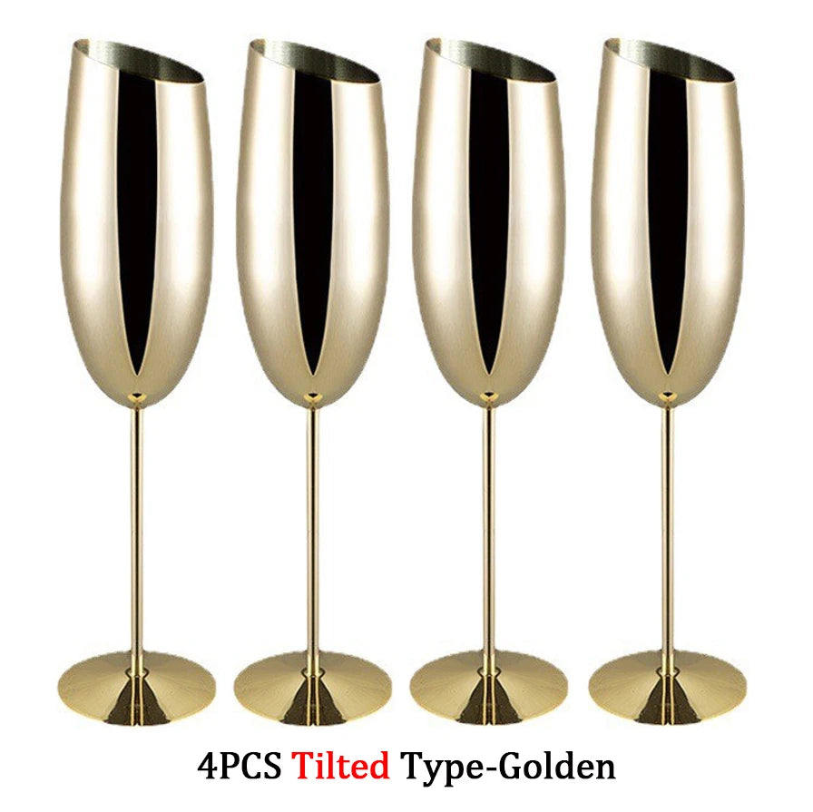 verre champagne inox texturé coupe cocktail bar