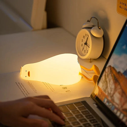 veilleuse canard en silicone rechargeable usb dimmable cadeau anniversaire