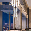 Modern luxury staircase LED pendant lights, duplex living room and attic lighting, restaurant decoration, hanging pendant lights