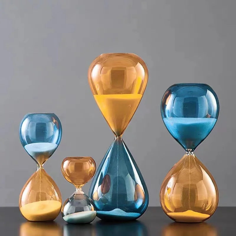 Décoration sablier créative en verre pour intérieur élégant