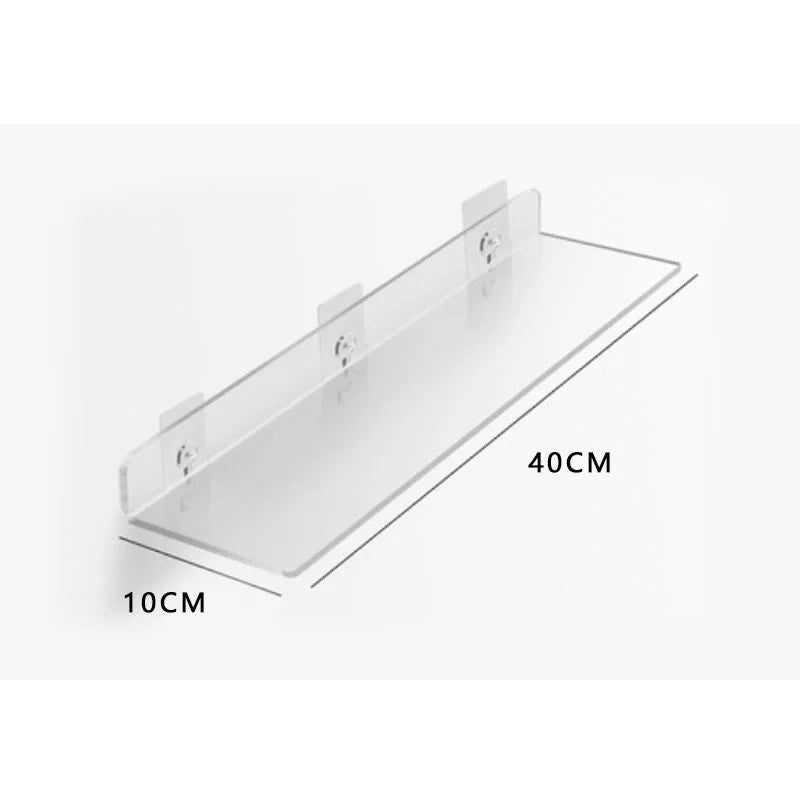 étagère murale flottante en acrylique transparent pour rangement organisé - vue 50 sur 57