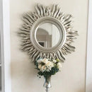 miroir décoratif mural sun apolo art designs or argent