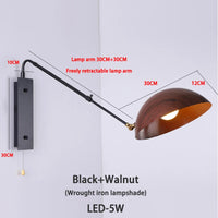 Retro-nordische Wandleuchte mit langem Arm und modernem LED-Design