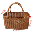 panier de rangement tissé à la main pour jardin et pique-nique