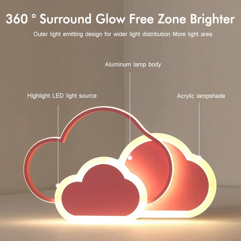 Ultraflache LED-Deckenleuchte Creative Clouds für verschiedene Räume - vue 3 sur 26