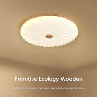 Deckenleuchte aus Holz und LED für moderne Inneneinrichtung