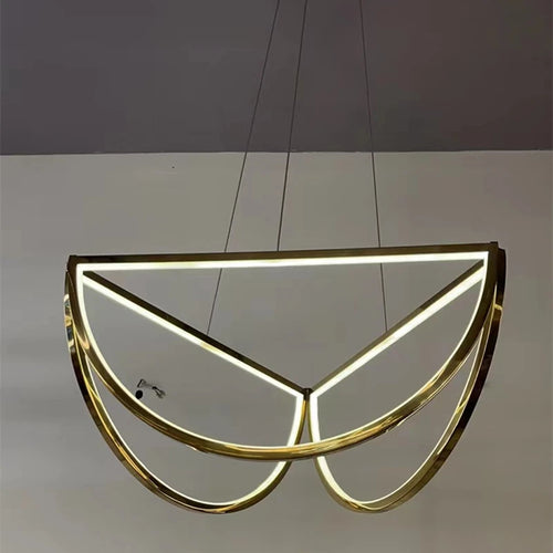 Lustre nordique LED en acier inoxydable