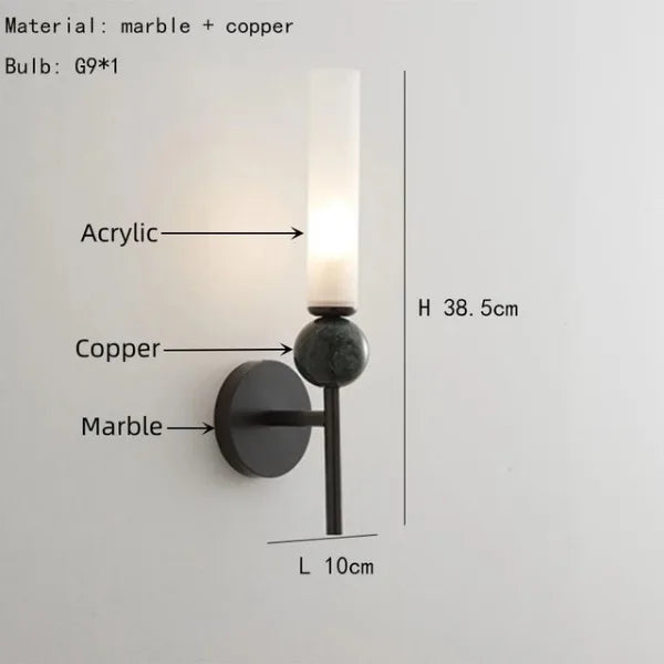 suspension en marbre et cuivre pour éclairage intérieur moderne - vue 11 sur 16