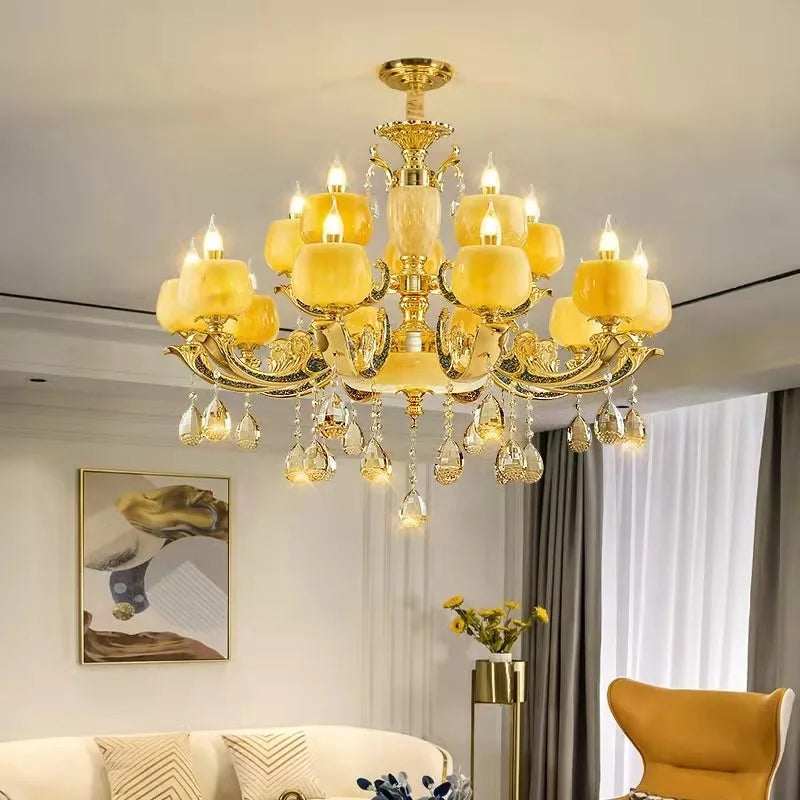 lustre moderne en alliage de zinc style rétro pour ambiance chaleureuse - vue 3 sur 12