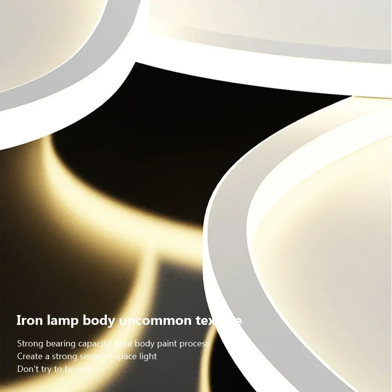 plafonnier nordic led rond luminaire d'éclairage décoratif intérieur - vue 7 sur 10