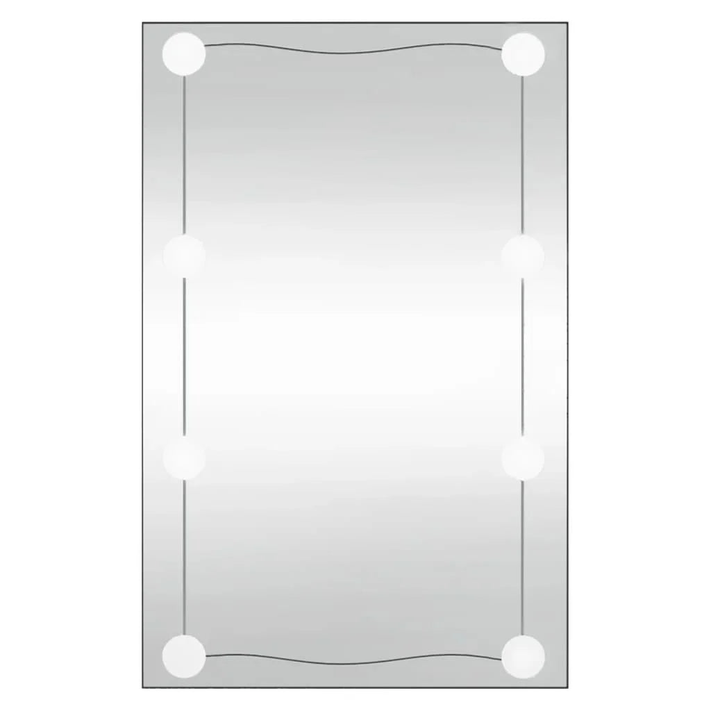 50x80 cm wall mirror with LED lights rectangular glass, home decoration wall Decker living room decoration - vue 5 sur 7