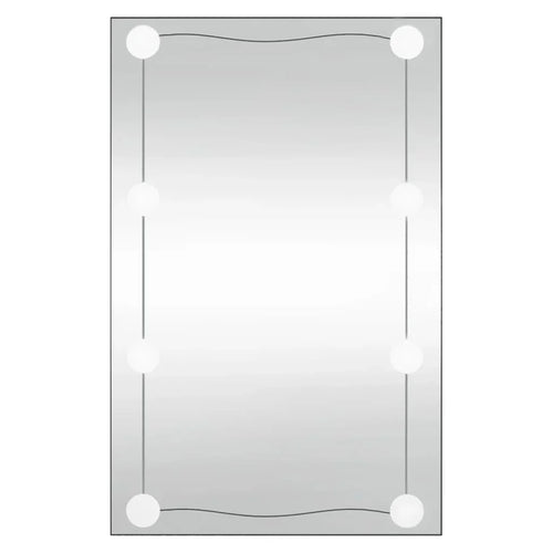 50x80 cm wall mirror with LED lights rectangular glass, home decoration wall Decker living room decoration - vue 6 sur 7