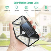 lot de lampes solaires à led avec capteur de mouvement pour jardin