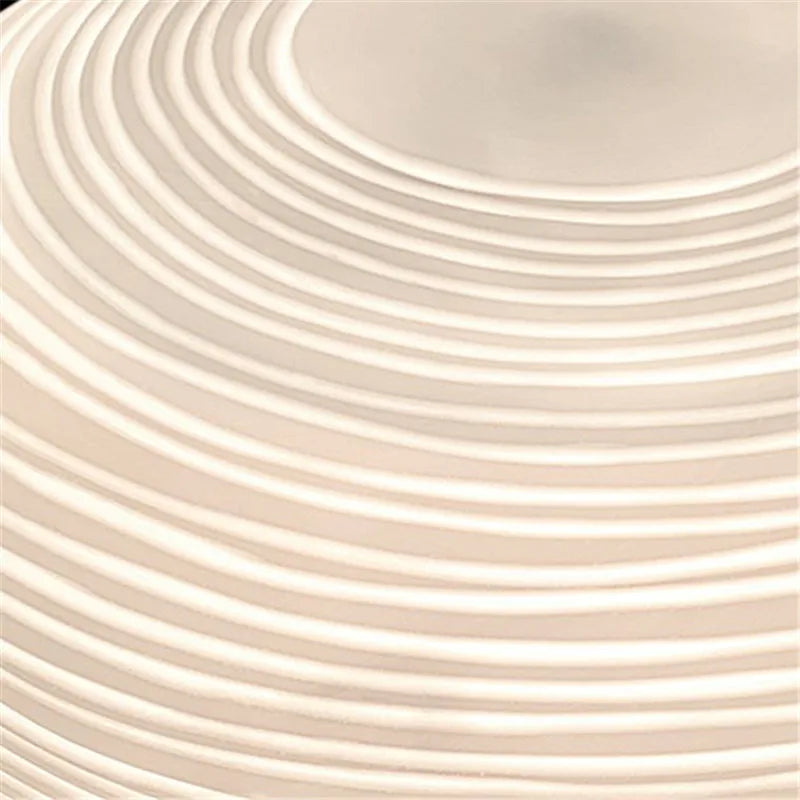 lampe à poser 3 en 1 en verre à motif spirale trépied élégant - vue 7 sur 12