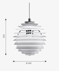 Lustre led boule de neige style danemark moderne