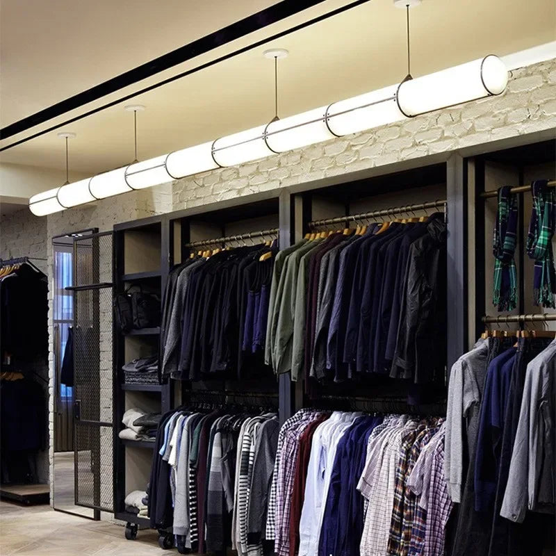 lustre rétro minimaliste design italien avec lampes suspendues acrylique - vue 6 sur 10