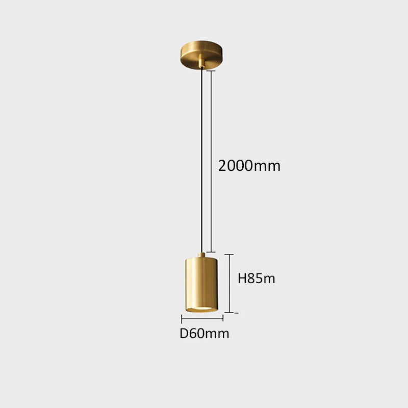 Minimalistische nordische Nachttischlampe aus Messing mit elegantem Design